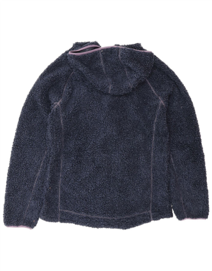 Weird Fish Damen Kapuzen-Fleecejacke UK 12 Medium Marineblau Polyester