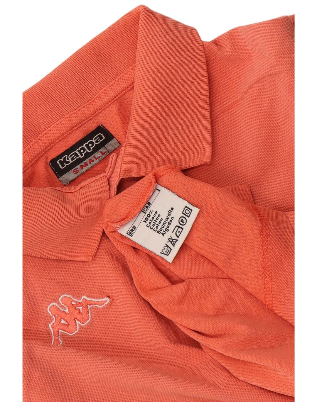 Kappa Herren Poloshirt Small Orange Baumwolle