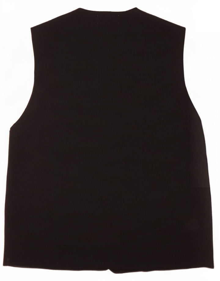 Zara Herren Weste Tank Top Medium Schwarz Viskose