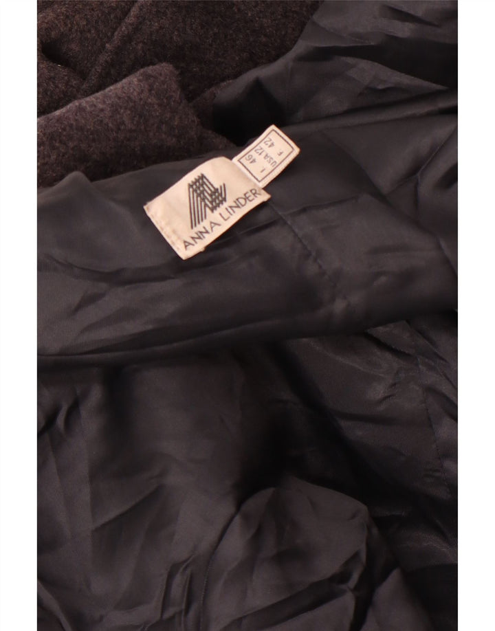 Anna Linder Damen Zweireihiger Mantel US 12 Large Grau