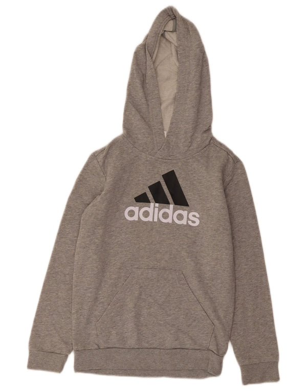 Adidas Jungen Graphic Hoodie Pullover 9–10 Jahre graue Baumwolle