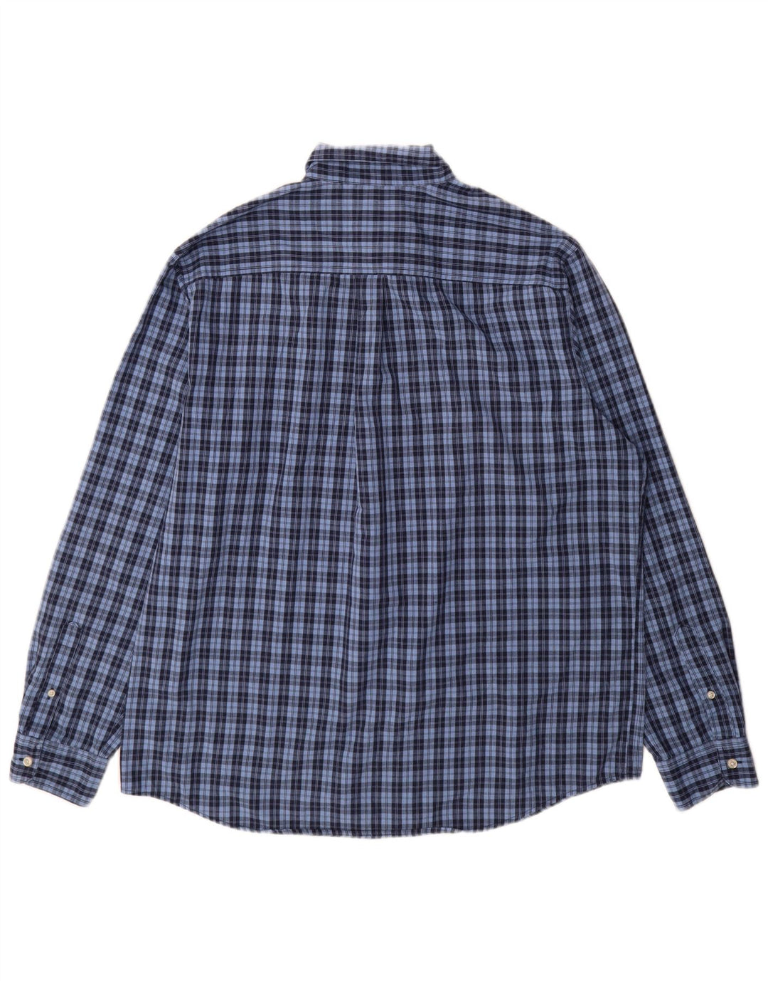 Chaps Herren-Hemd, pflegeleicht, XL, blau kariert, Baumwolle