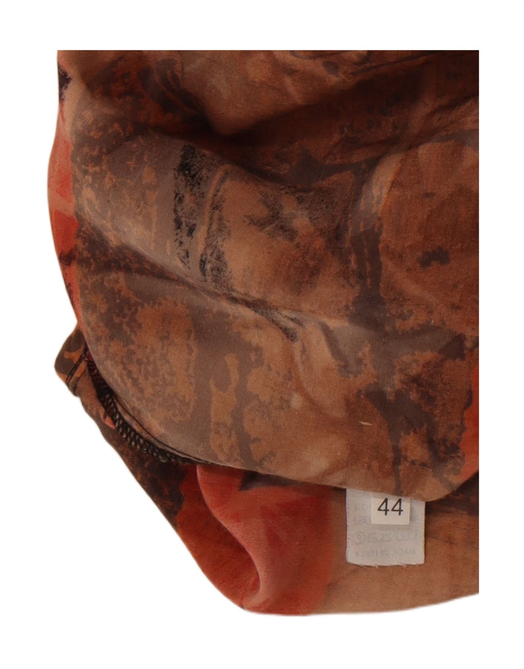 Vintage Damen Hemd mit abstraktem Muster EU 44 XL Braun Rayon