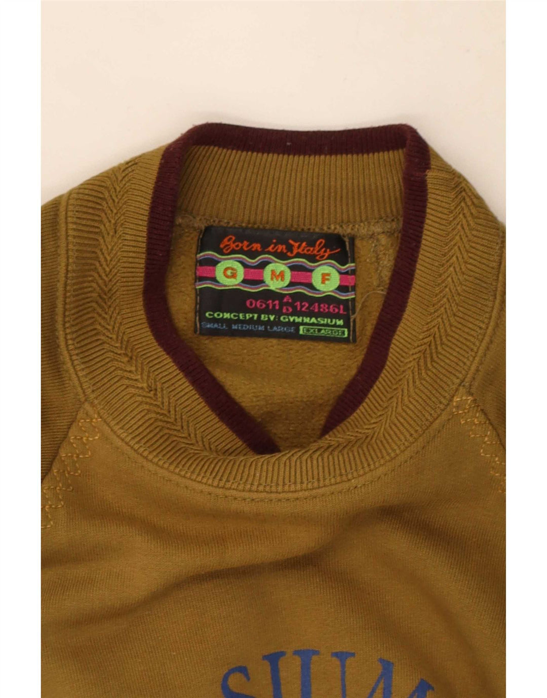 Vintage Herren Grafik Sweatshirt Pullover XL Khaki