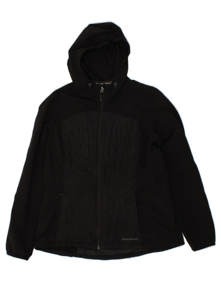 EDDIE BAUER Womens Hooded Windbreaker Jacket UK 16 Large Black Vintage Eddie Bauer and Second-Hand Eddie Bauer from Messina Hembry 