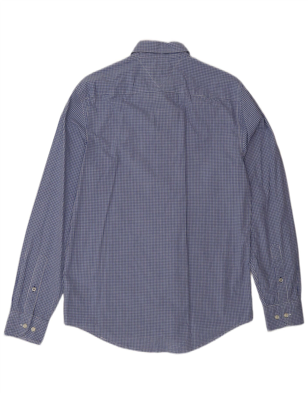 Tommy Hilfiger Herren New York Fit Hemd aus mittelblauer Gingham-Baumwolle