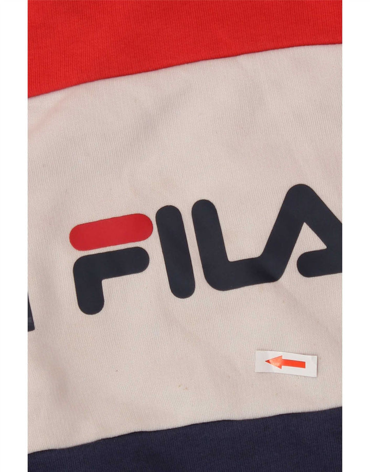 Fila Damen Sweatshirt-Pullover UK 10 Klein Mehrfarbig Farbblock