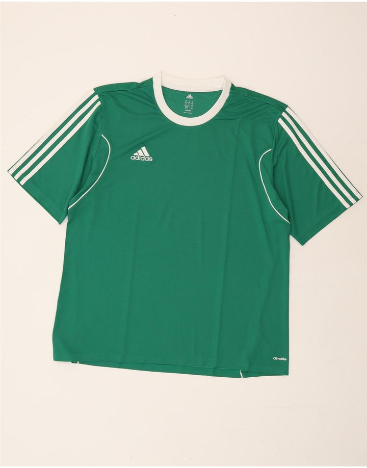 Adidas Herren Climalite T-Shirt Top XL Grün Polyester