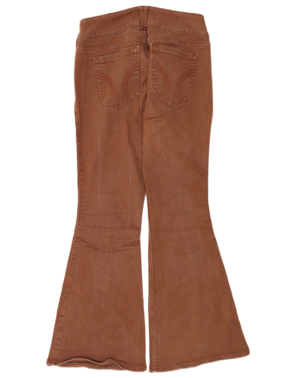 Hollister Damen Schlagjeans US 10 Large W30 L28 Braune Baumwolle
