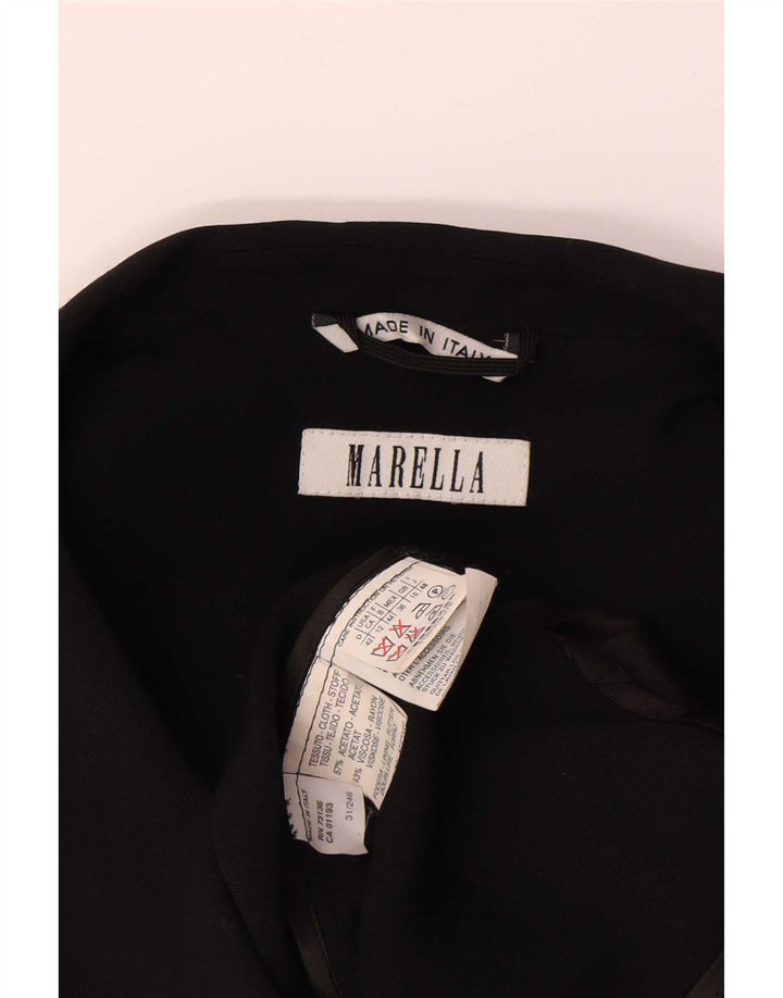 Marella Damen-Blazerjacke mit 3/4-Ärmeln, Gr. 16, Größe L, Schwarz, Acetat