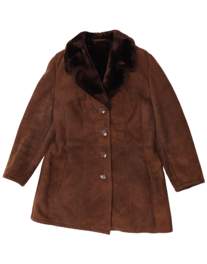 BWS Damen Lammfellmantel EU 44 XL Braun