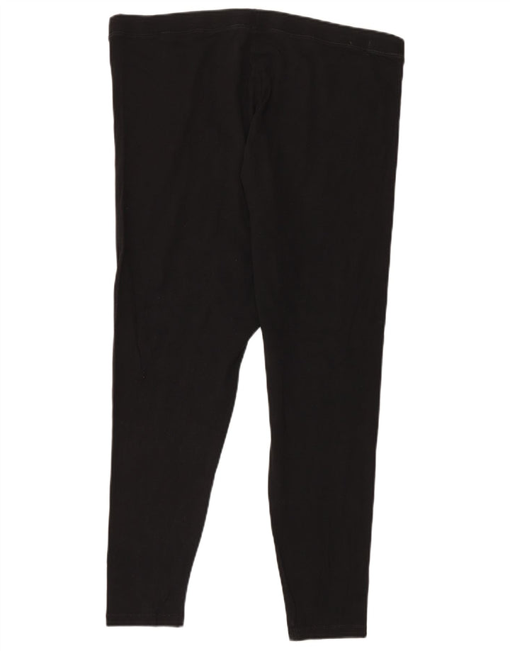 Marks & Spencer Damen Leggings UK 20 2XL Schwarze Baumwolle
