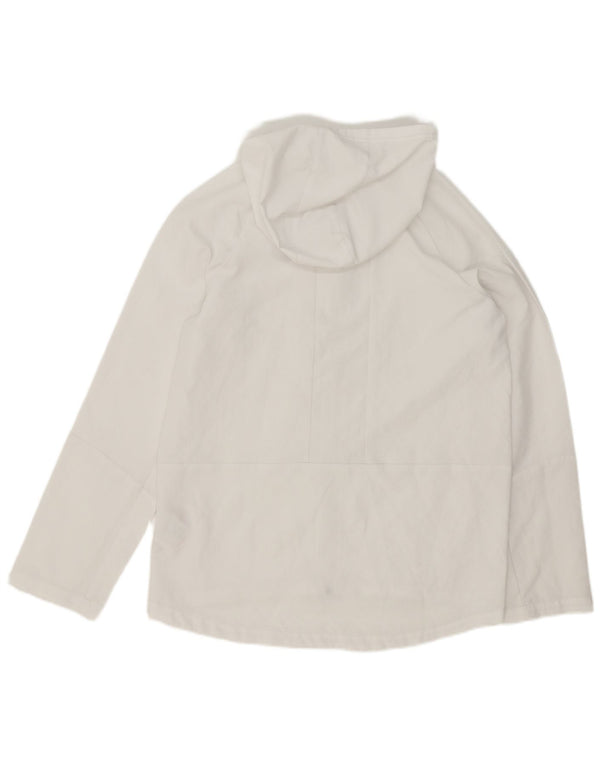 Nike Jungen-Kapuzenpullover mit Reißverschluss, 13–14 Jahre, XL, weißes Polyester
