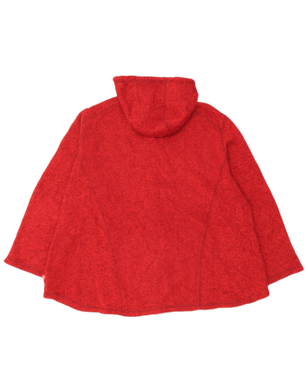 Dickies Damen-Kapuzenpullover mit Reißverschluss, UK 22 3XL, rot geflecktes Polyester