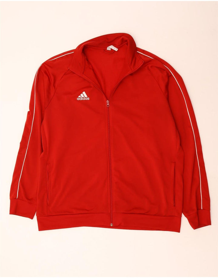 Adidas Herren Trainingsanzug Top Jacke 2XL Rot Polyester