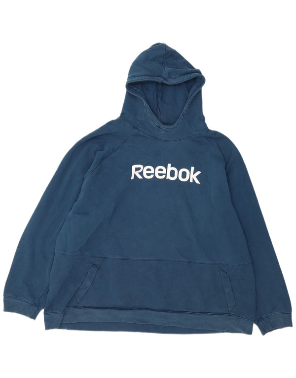 Reebok Herren Graphic Hoodie Pullover 4XL Blau Baumwolle
