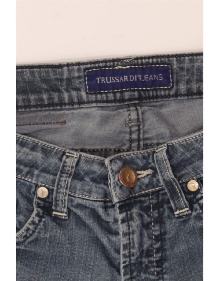 TRUSSARDI Womens Straight Jeans W24 L32 Blue Cotton Vintage Trussardi and Second-Hand Trussardi from Messina Hembry 