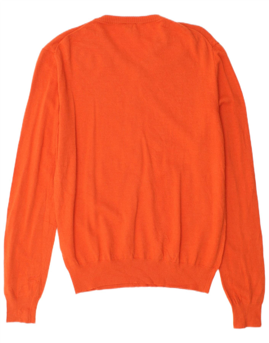 CALVIN KLEIN JEANS Damen Pullover mit V-Ausschnitt UK 14 Große orange Wolle