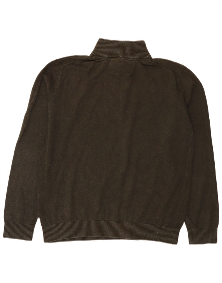 Joules Herren-Pullover mit Reißverschluss am Hals, große grüne Baumwolle