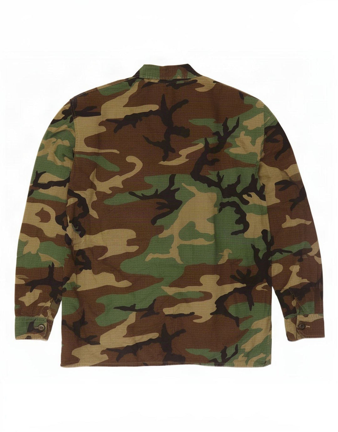 Vintage Herren Militärhemd XL Grüne Baumwolle