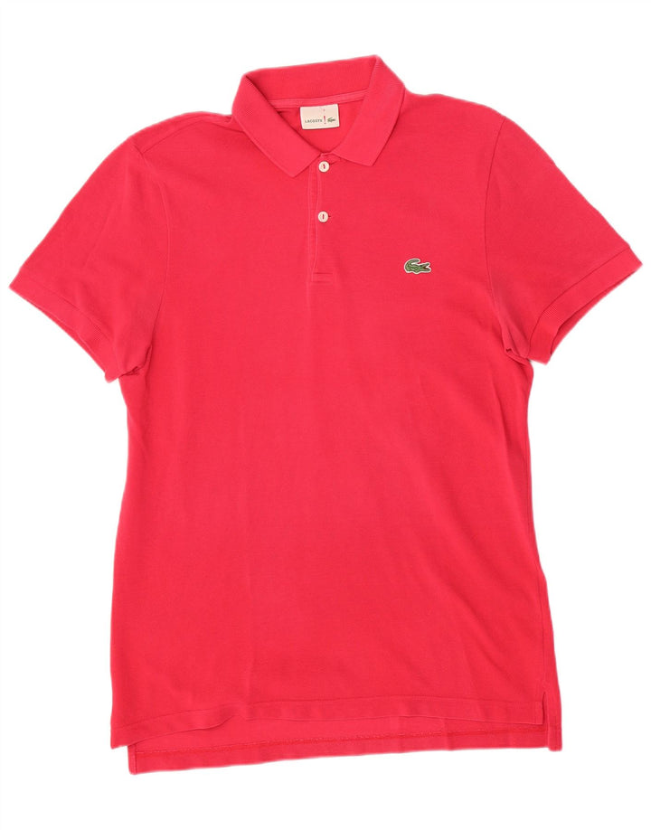 Lacoste Herren-Poloshirt, Größe 3, klein, rosa Baumwolle