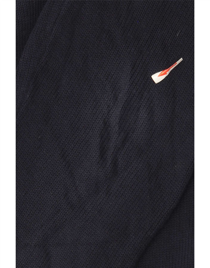 Massimo Dutti Herren-Pullover mit Rundhalsausschnitt, mittleres Marineblau