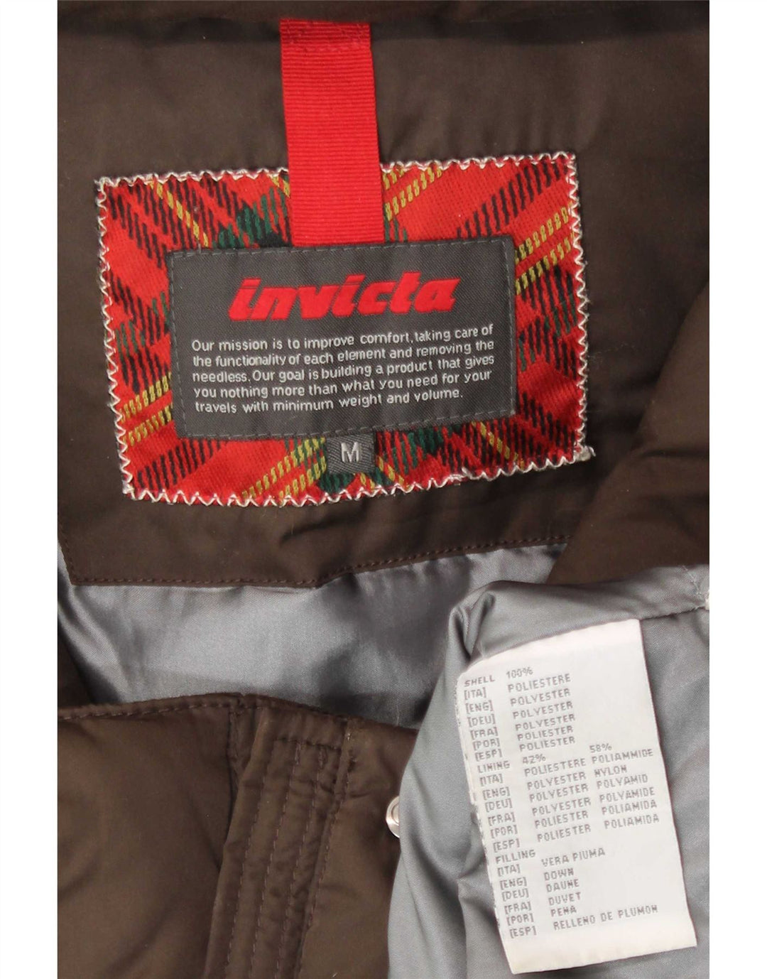 Invicta Wattierte Damenjacke mit Kapuze, UK 12, Mittelbraun, Polyester