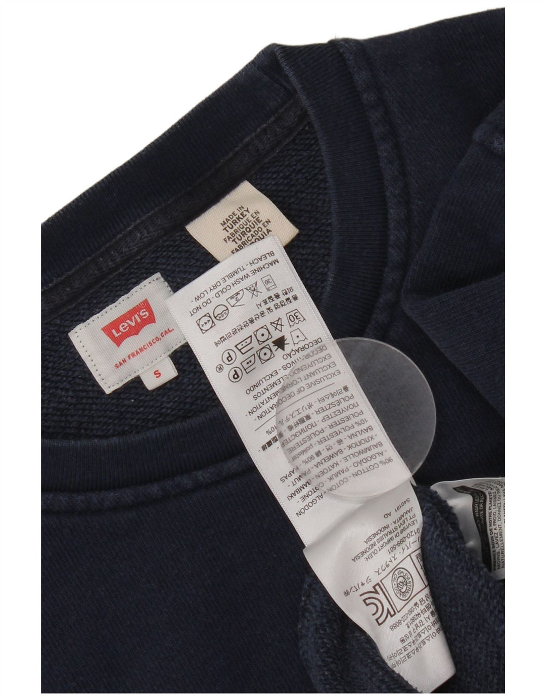 Levi's Herren-Sweatshirt, Pullover, Größe S, marineblau, Baumwolle