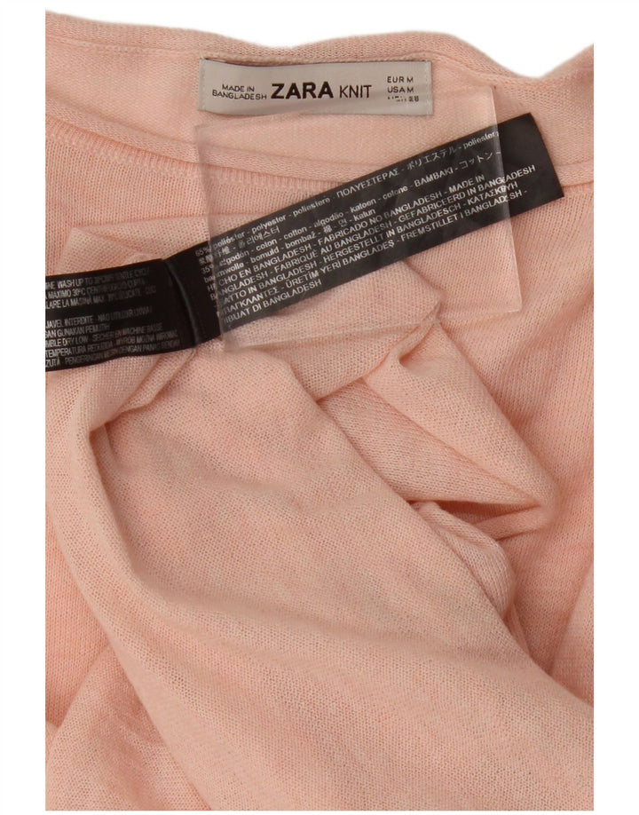 Zara Damen-Blusenoberteil in Übergröße, UK 14, Mittelrosa, Polyester