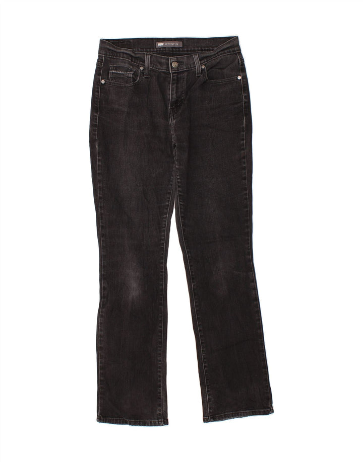 LEVI'S Womens 505 Straight Jeans W28 L32 Black Cotton Vintage Levi's and Second-Hand Levi's from Messina Hembry 