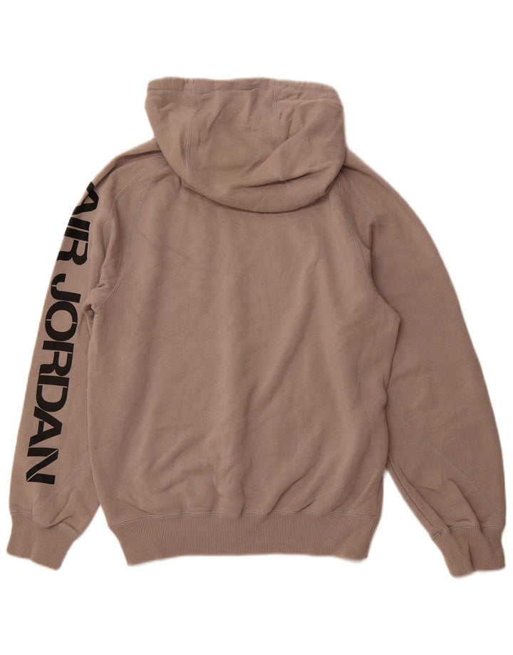 JORDAN Herren-Kapuzenpullover mit Grafik, Größe S, graue Baumwolle