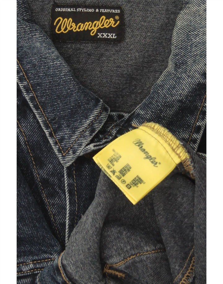 Wrangler Herren Jeansjacke UK 46 3XL Marineblau Baumwolle Classic