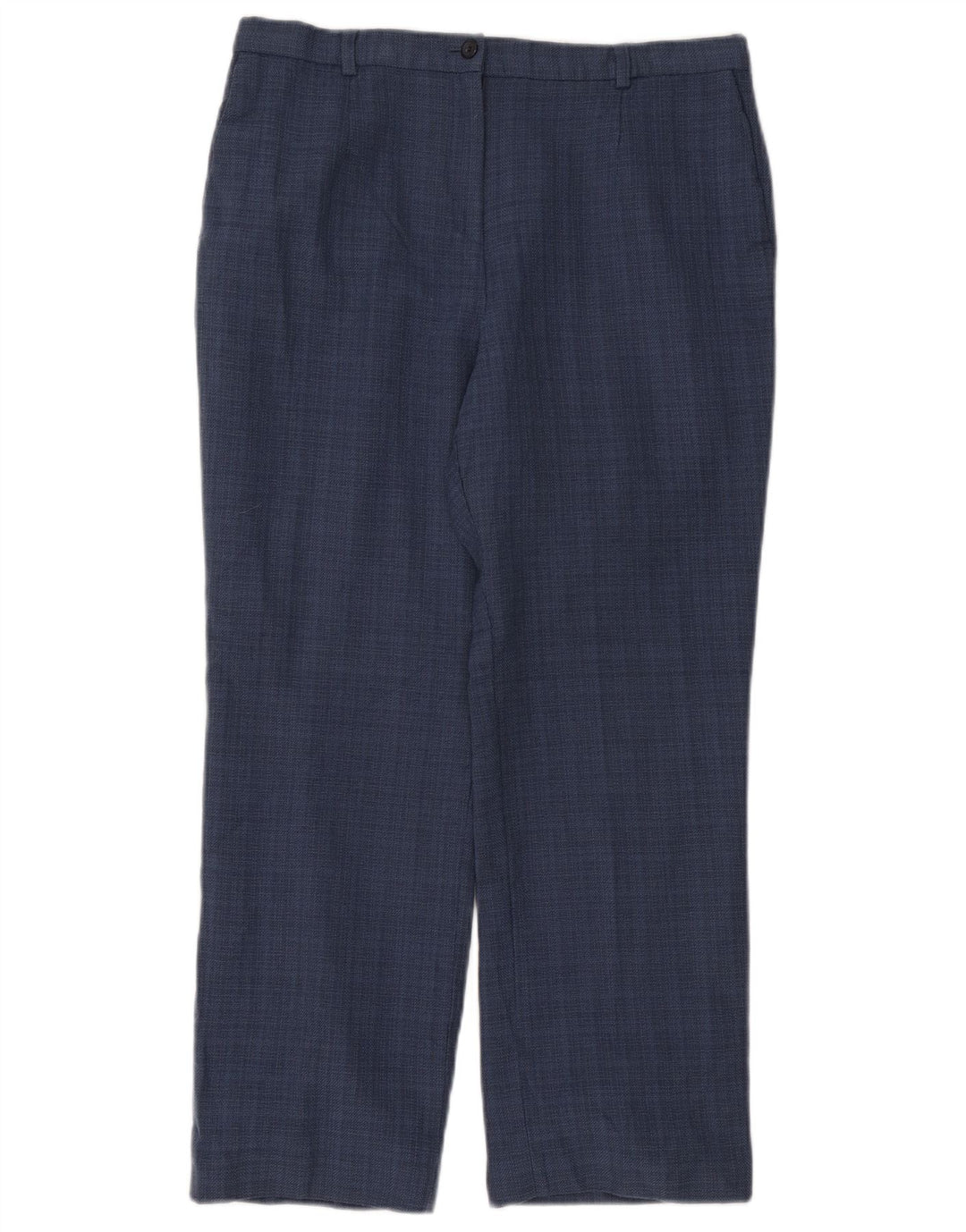 PENDLETON Womens Straight Suit Trousers US 14 XL W32 L26 Navy Blue Check