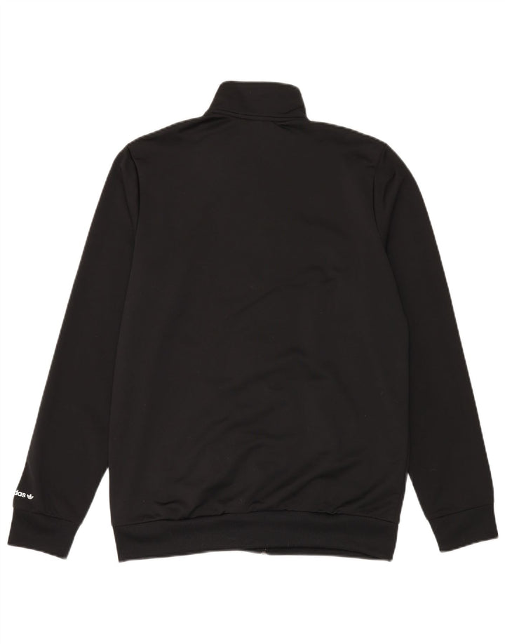 Adidas Jungen Trainingsanzug Top Jacke 15-16 Jahre Schwarz Polyester