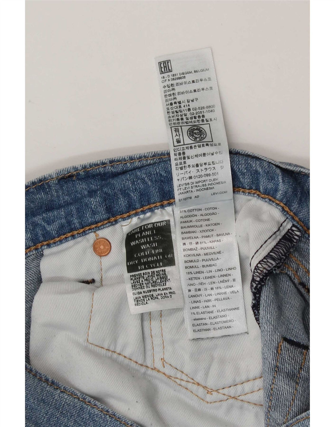 Levi's Herren 511 Slim Jeans W30 L32 Blaue Baumwolle