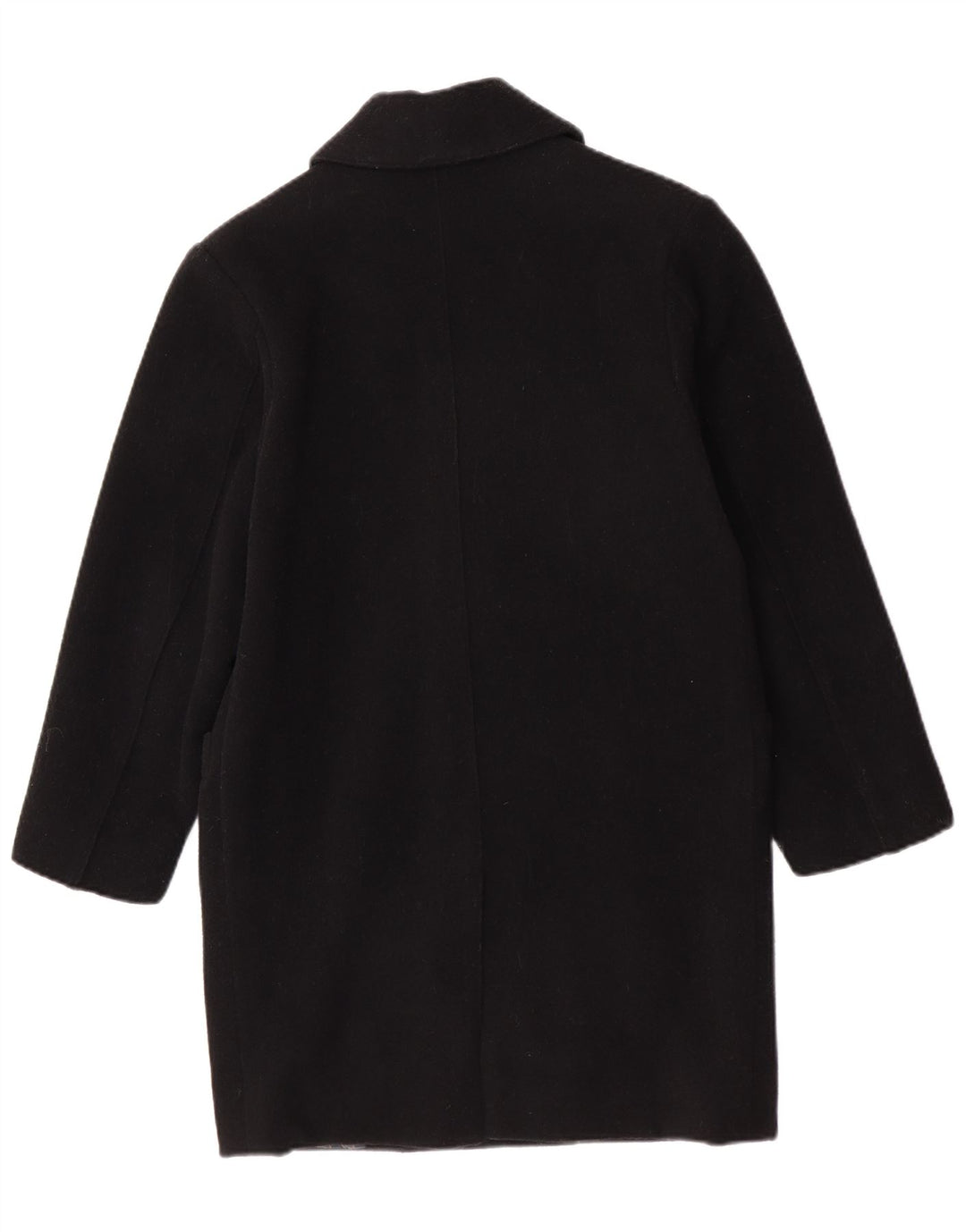 Trussardi Jeans Damen Zweireihiger Mantel IT 42 Mittelschwarze Schurwolle