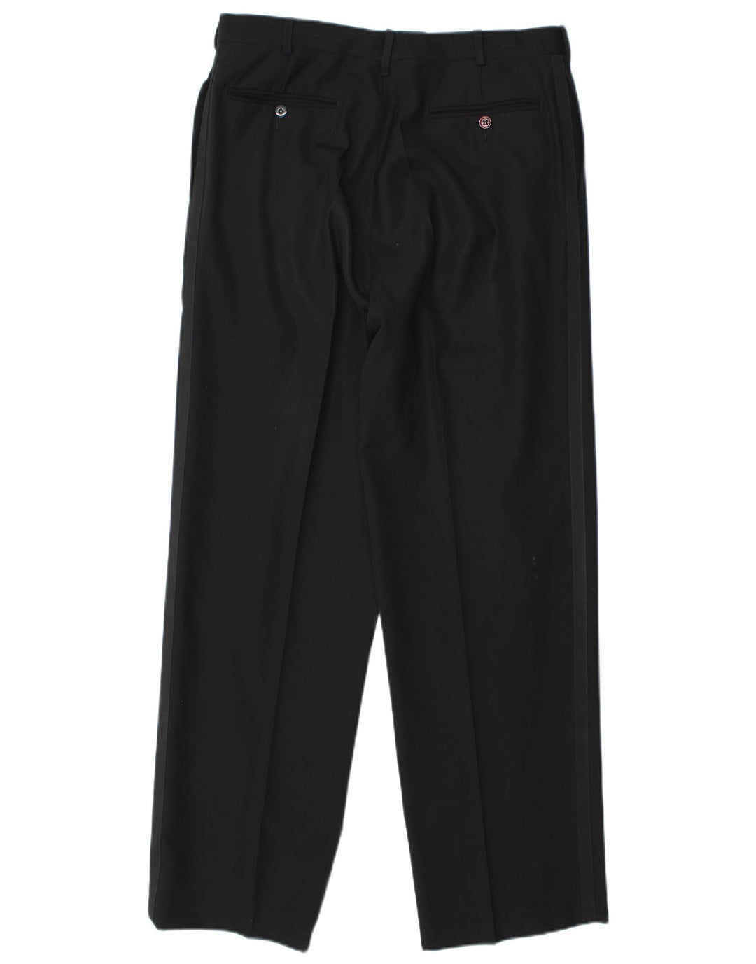 Egon Von Furstenberg Herren UK 40 Large W32 L32 Schwarze Schurwolle