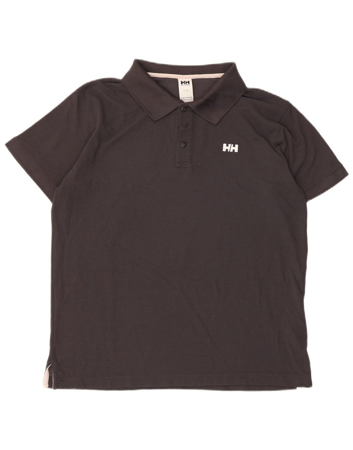 Helly Hansen Herren-Poloshirt, großes graues Polyamid