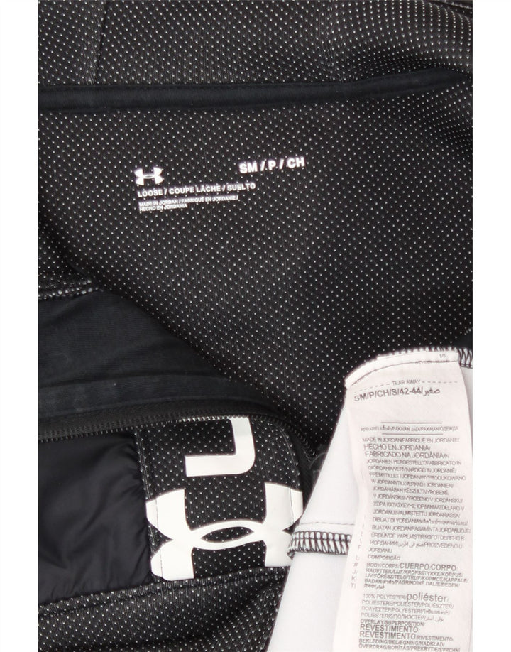 Under Armour Herren-Kapuzenpullover mit grafischem Reißverschluss, klein, schwarz geflecktes Polyester
