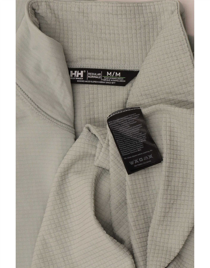 Helly Hansen Herren-Pullover-Trainingsanzugoberteil mit Reißverschluss, mittelgrün, Farbblock
