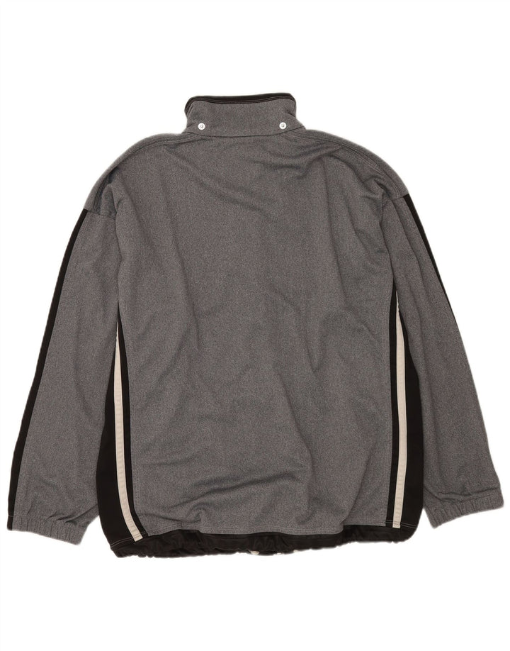 Diadora Damen-Trainingsanzug-Oberteil, übergroß, Jacke, UK 18, XL, Grau, Farbblock