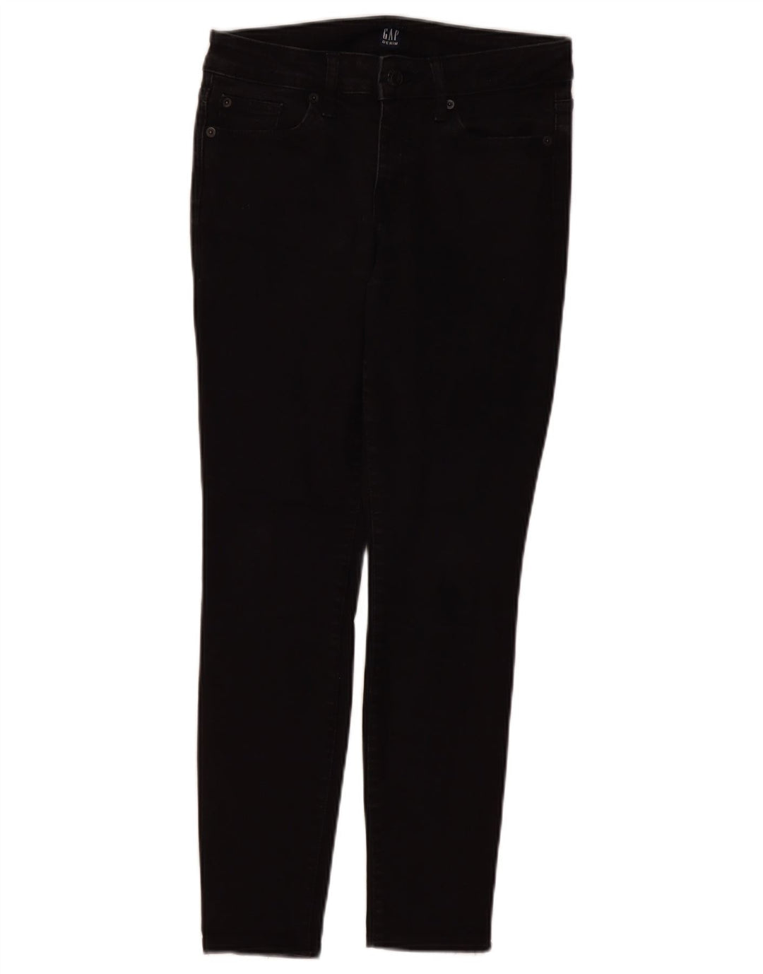 GAP Damen Skinny Jeans W27 L27 Schwarze Baumwolle