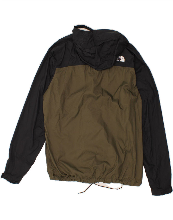 THE NORTH FACE Herren-Regenjacke mit Kapuze, UK 38, mittlerer Khaki-Farbblock