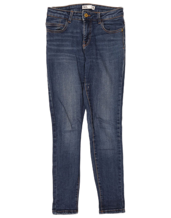 Zara Damen Skinny Jeans EU 36 XS W26 L28 Blaue Baumwolle