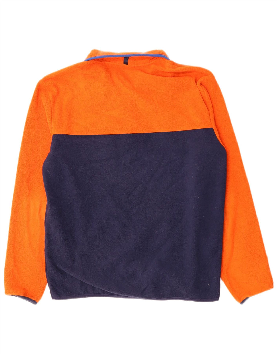 POLO RALPH LAUREN Herren-Fleecepullover mit Knopfkragen, klein, Orange, Farbblock