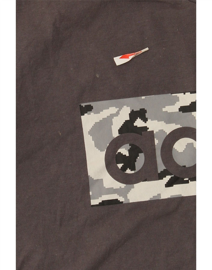 Adidas Herren Grafik-T-Shirt aus mittelgrauer Baumwolle