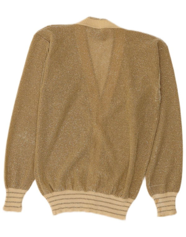 La Perla Damen-Cardigan-Pullover UK 12 Mittelgold meliert