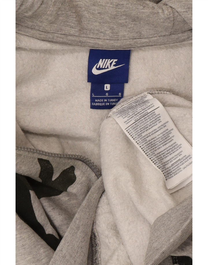 Nike Herren-Kapuzenpullover mit Reißverschluss, groß, graue Camouflage-Baumwolle
