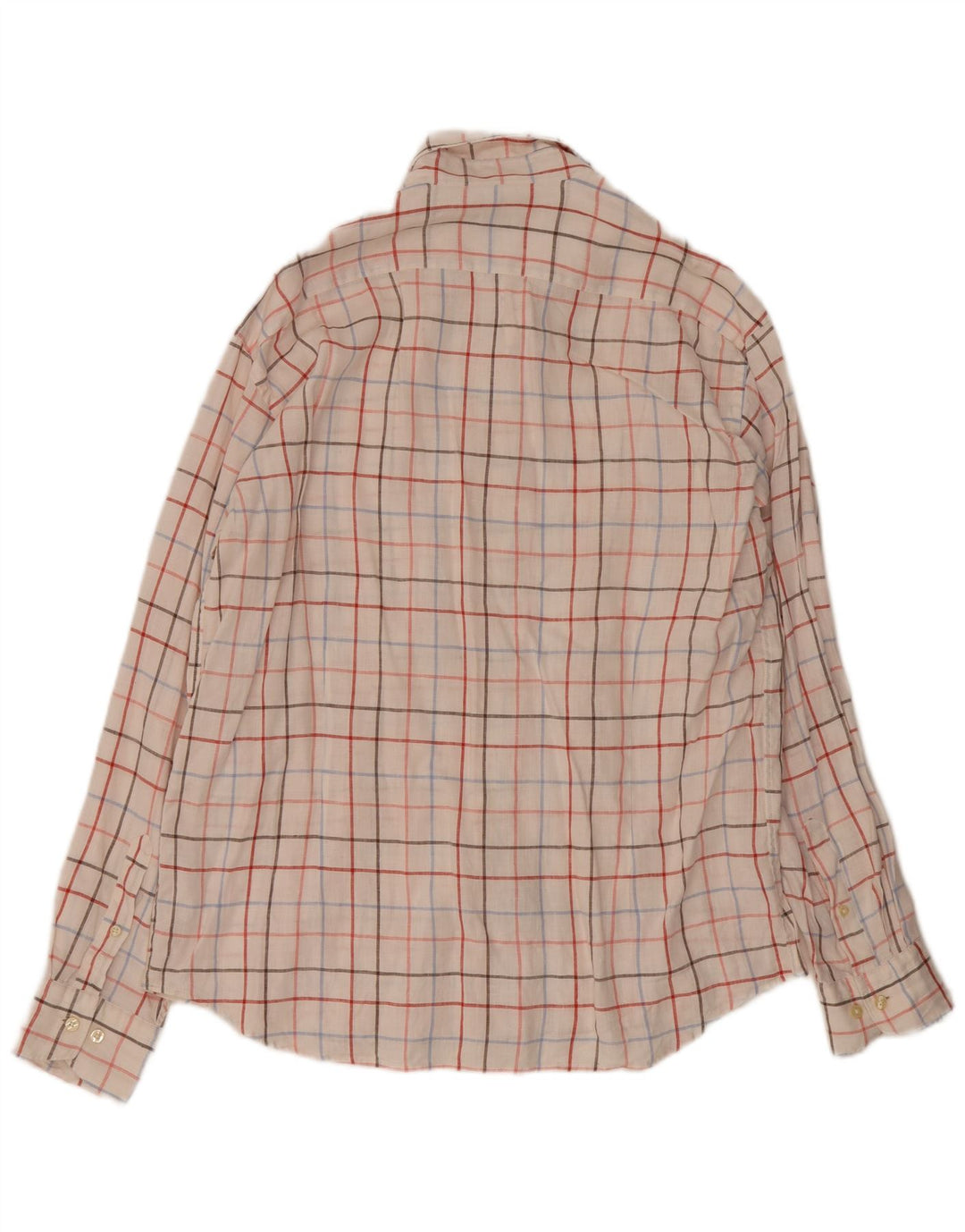 Gant Herren Slim Fit Hemd XL Weiß kariertes Leinen
