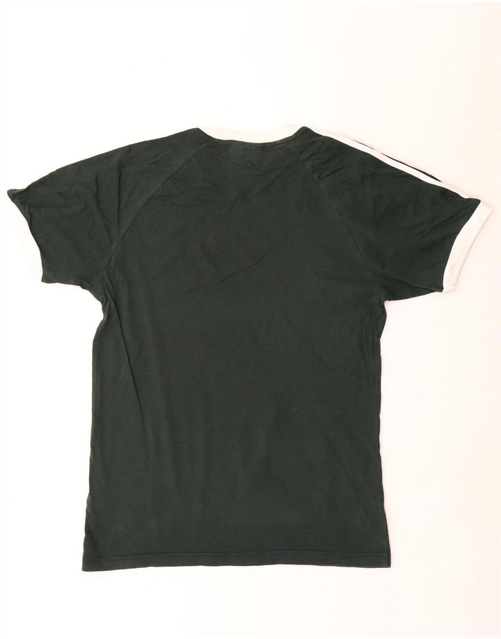 Adidas Herren Grafik-T-Shirt aus mittelgrüner Baumwolle